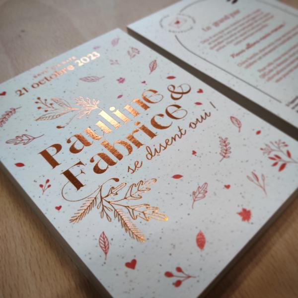 Faire part Pauline et Fabrice