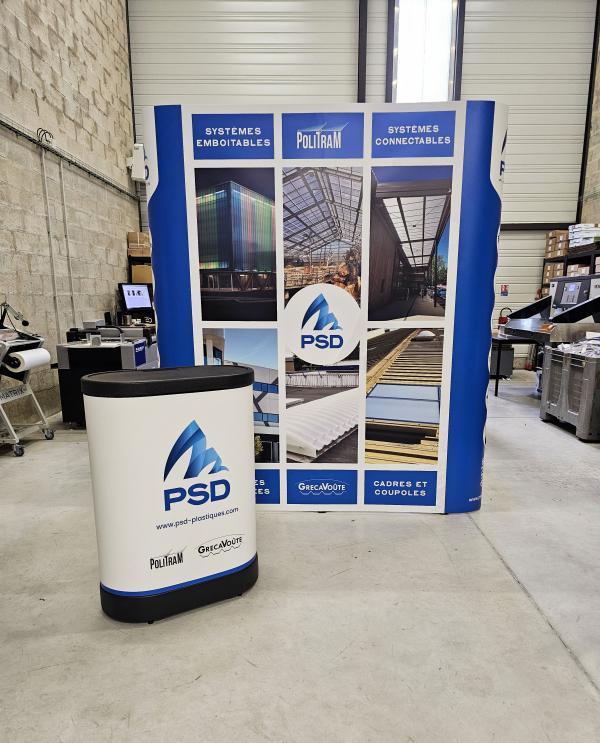Stand et valise comptoir PSD